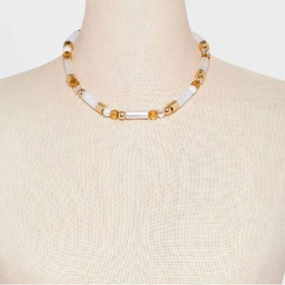 NWT! SUGARFIX by BaubleBar Beaded Statement Necklace - Picture 2 of 7